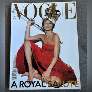 Vogue Magazine Cover with Red Dress